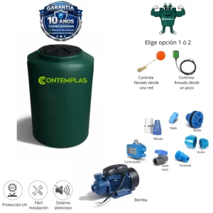 Estanque estándar de 1000 litros con kit de bomba 1 hp