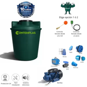 Estanque de 1300 litros con kit de bomba de 1 hp