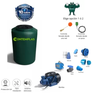 Estanque estándar de 650 litros con kit de bomba de 1 hp